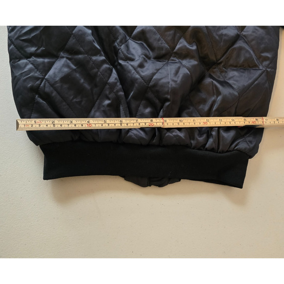 Eilly Bazar Quilted Bomber Jacket Women's S Black Zip Up NWOT - Picture 13 of 16